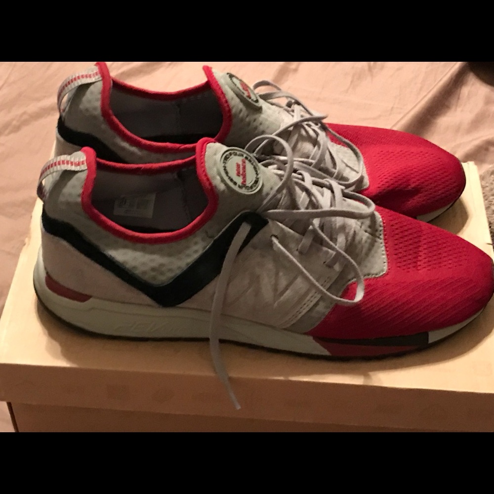 New Balance two four seven gray and maroon